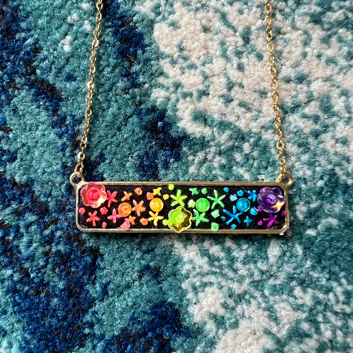 Embroidered necklace