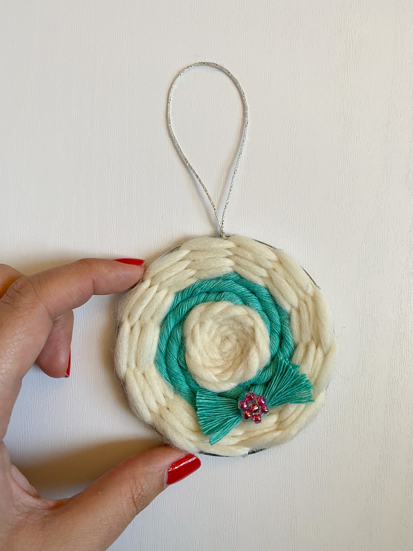 Woven Wreath Holiday Ornaments