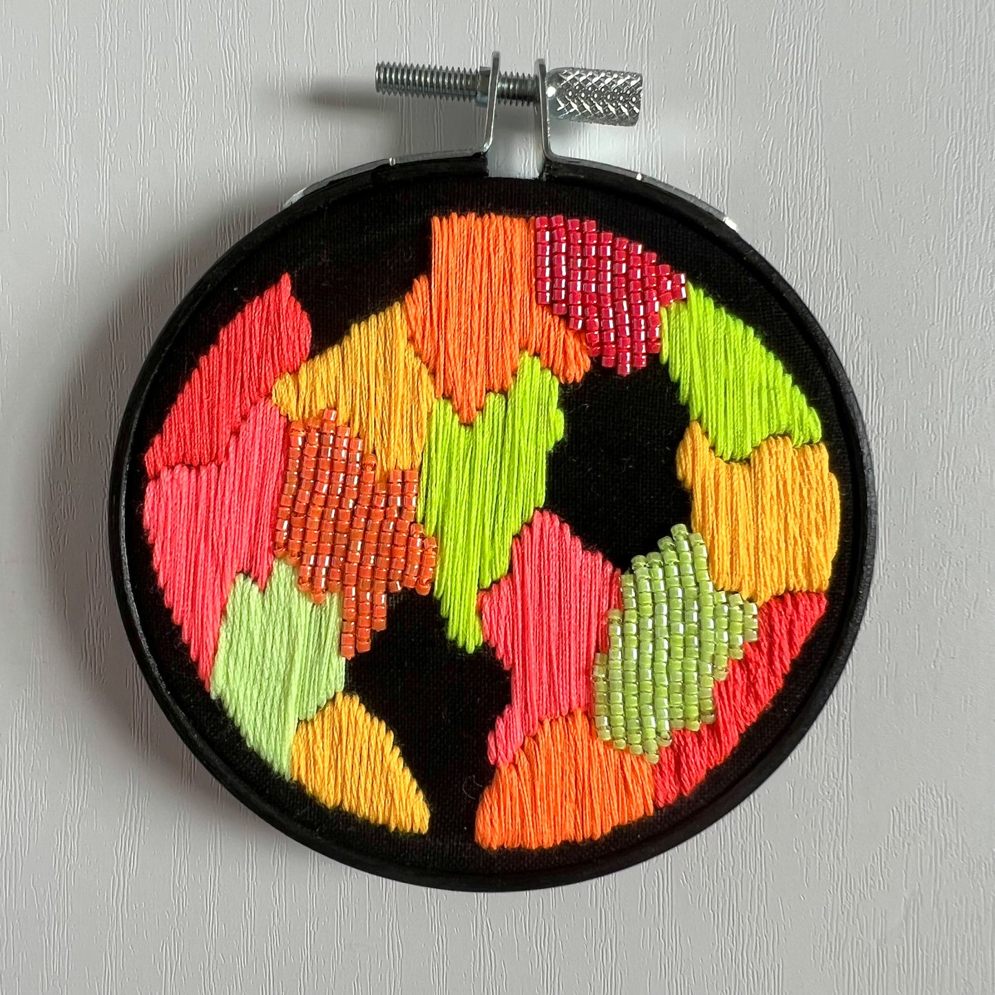 Mini Patchwork Hoops - Embroidery