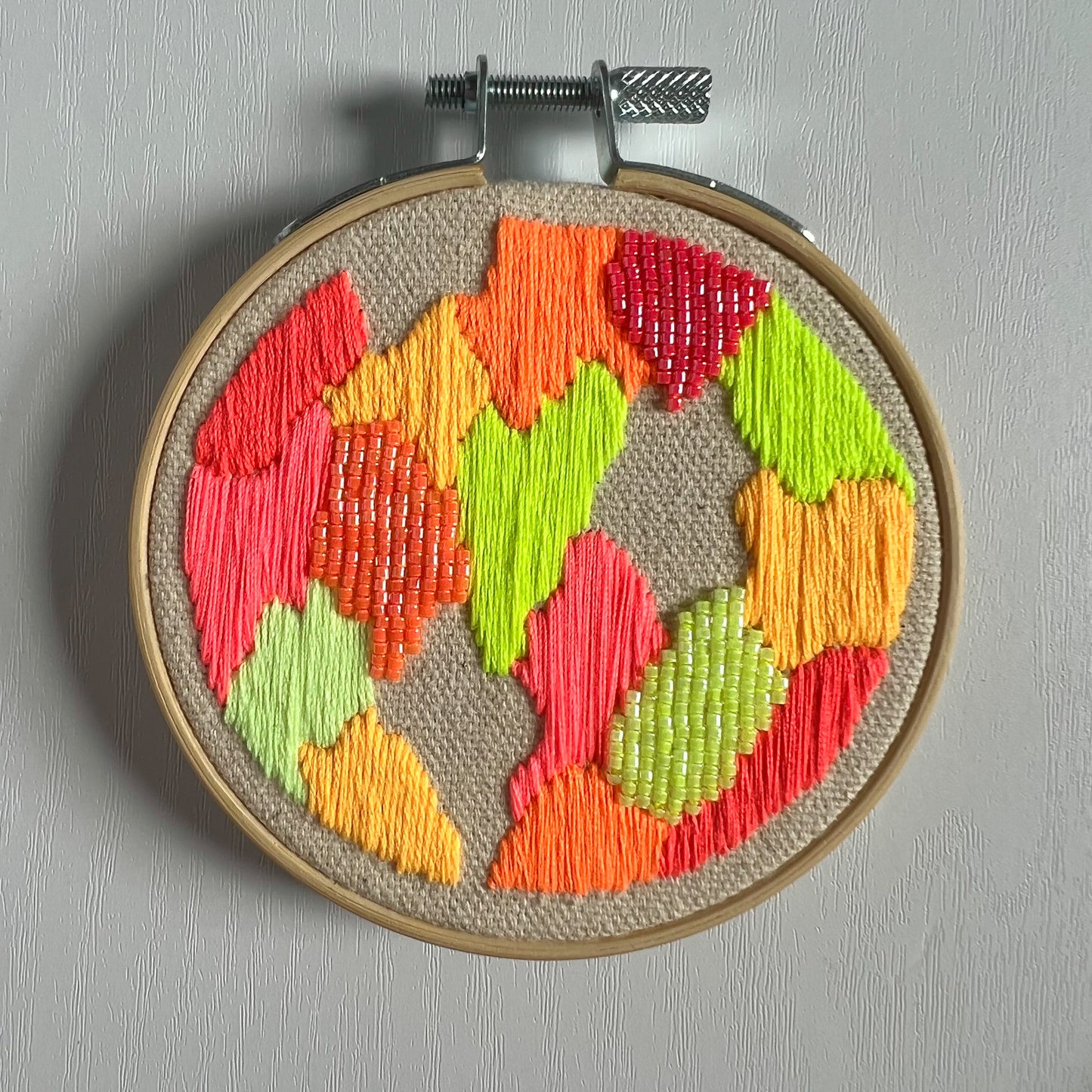 Mini Patchwork Hoops - Embroidery