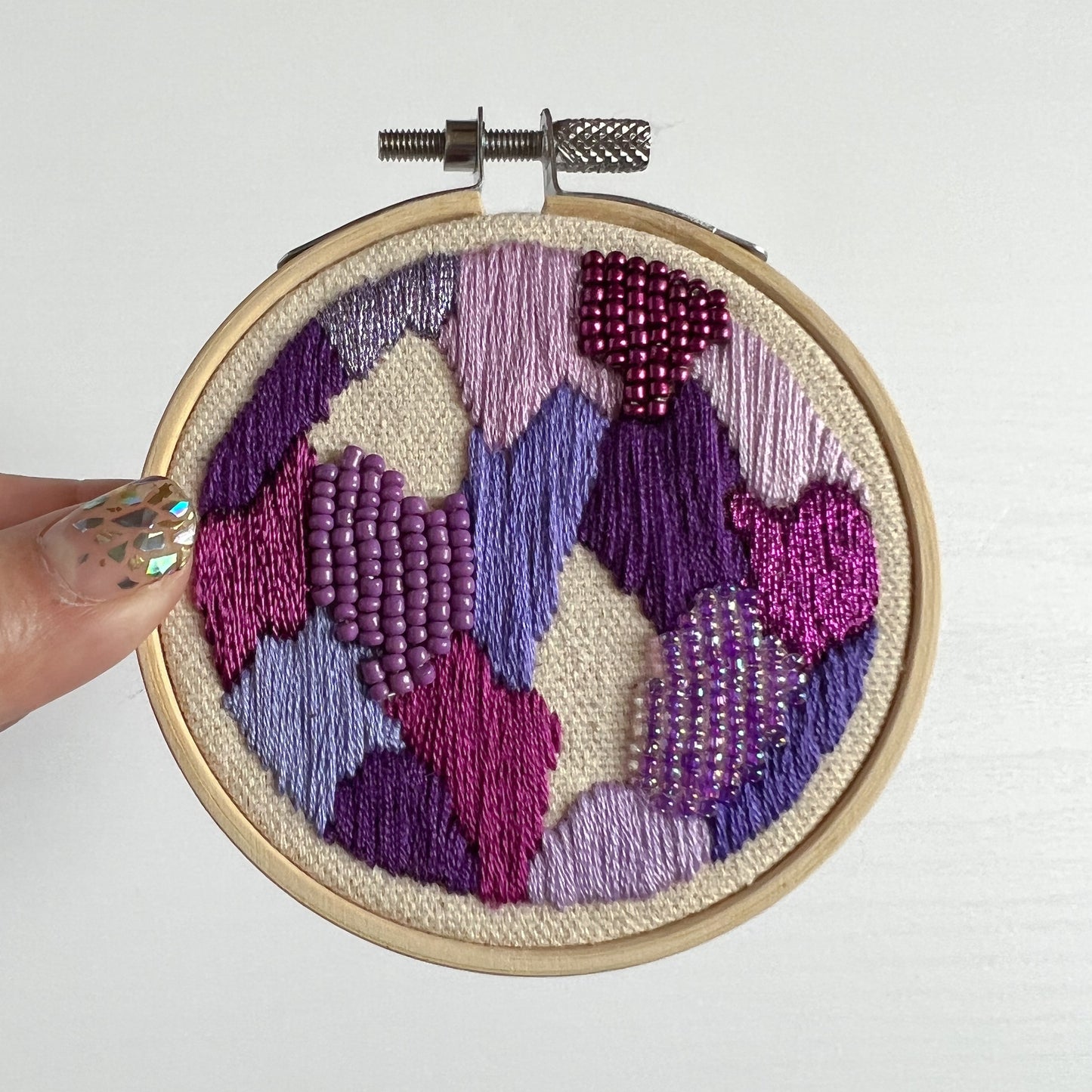 Mini Patchwork Hoops - Embroidery