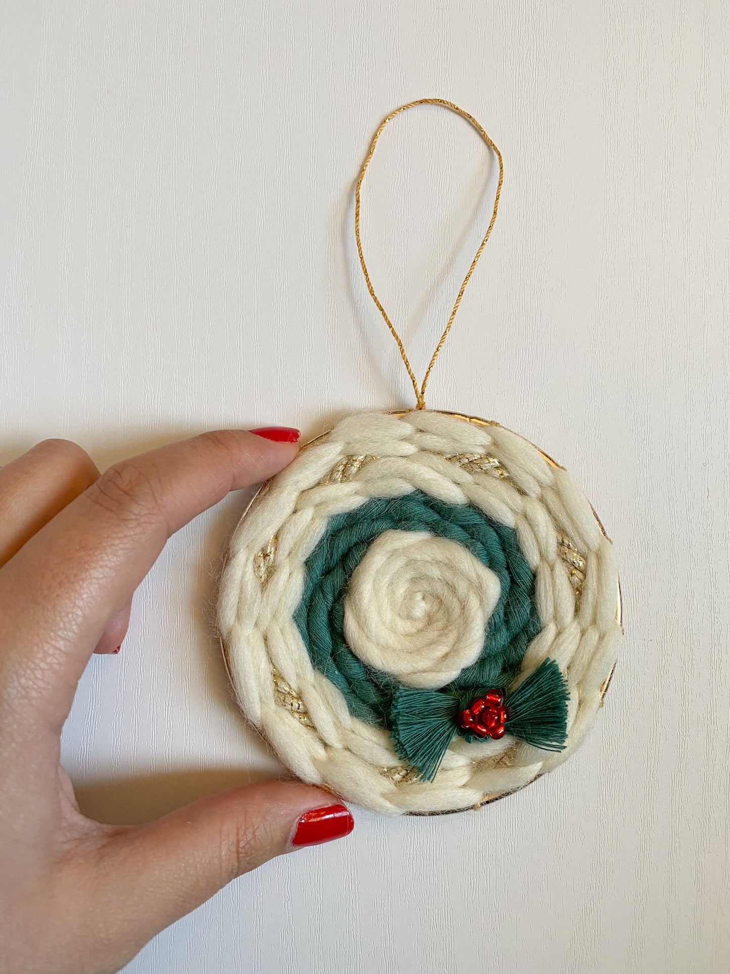 Woven Wreath Holiday Ornaments