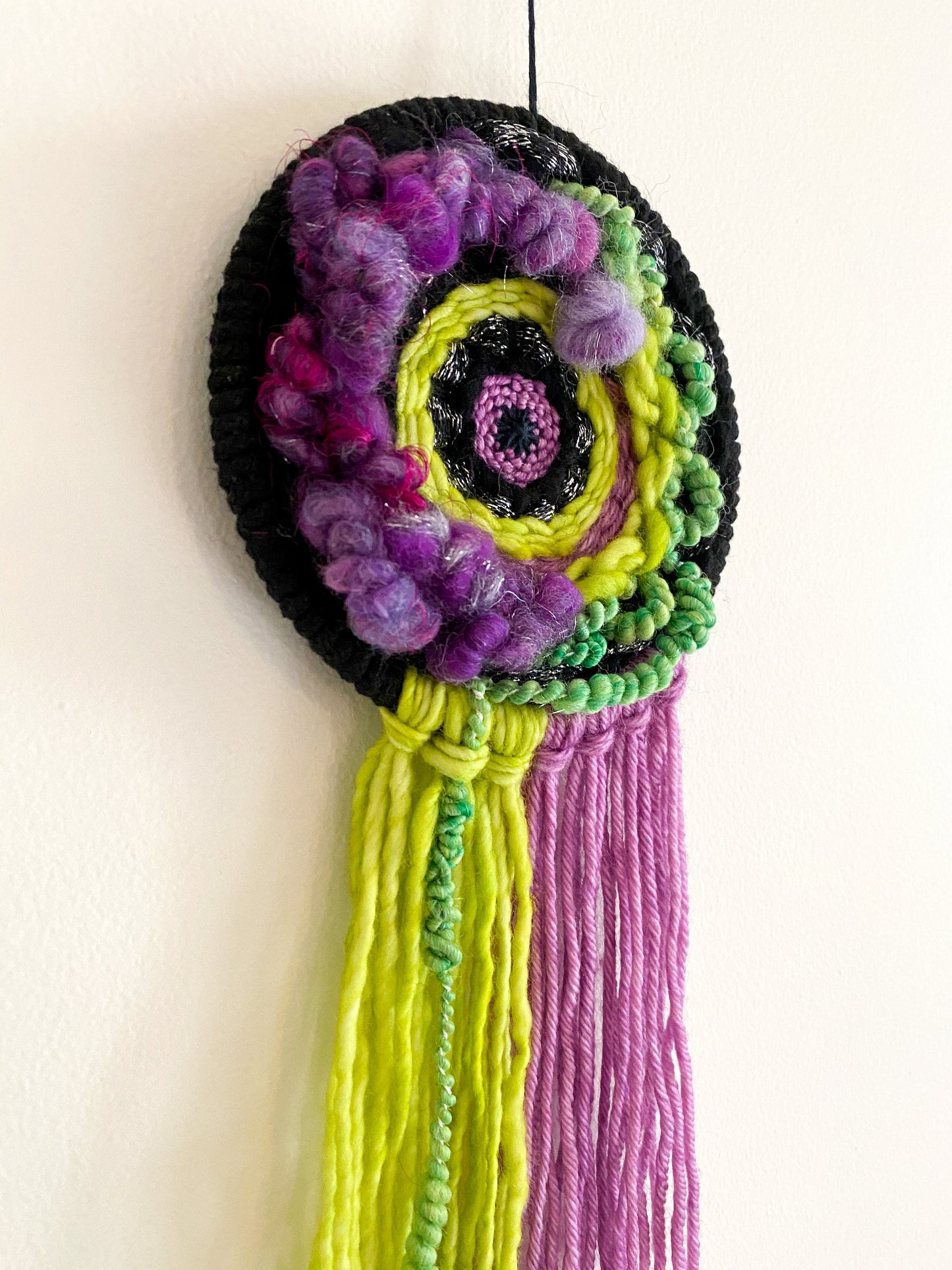 Electric Purple and Green - Woven Wall Hanging