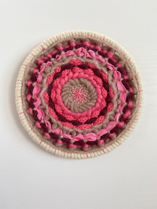 Little Pink Mandala - Woven Wall Hanging