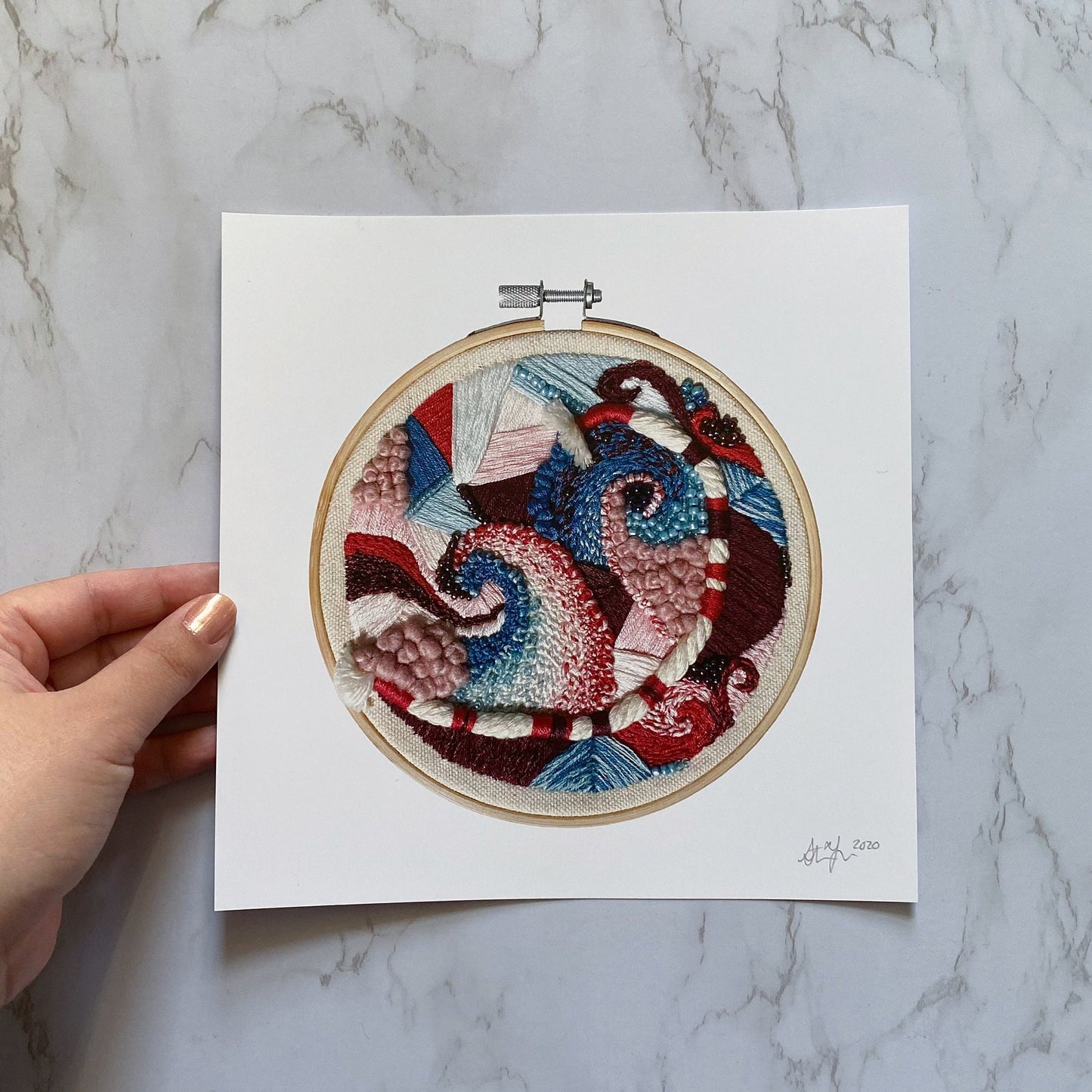 Embroidered Waves - 2020 Edition Signed Art Print